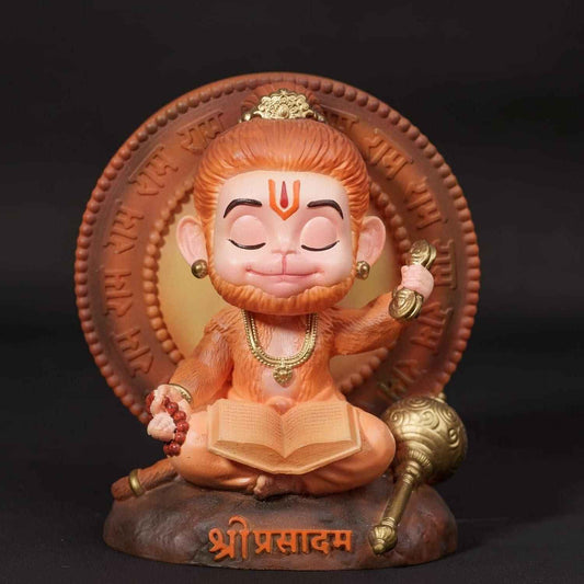 Shri Prasadam Meditating Bal Hanuman Idol - Harappakart
