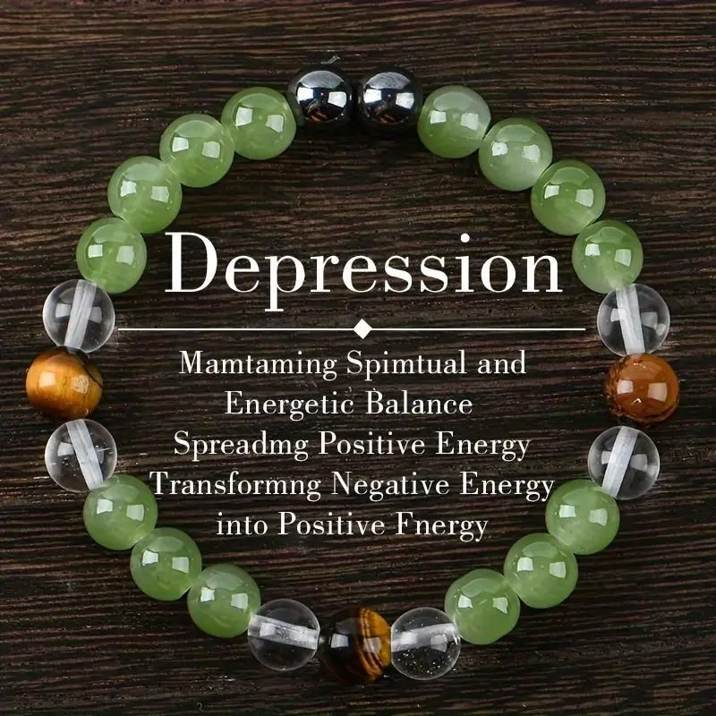 Tiger's Eye Stone and Crystal Beads Bracelet Pack of 1 - Harappakart