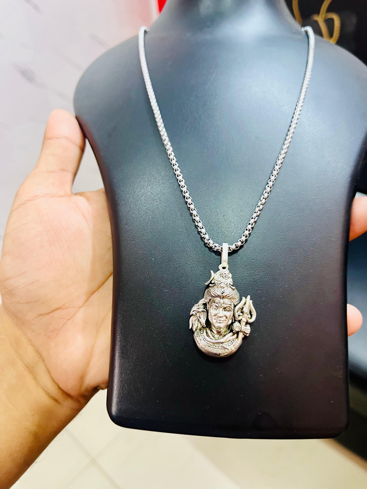 Lord Mahadev Premium Pendant Chain - Harappakart