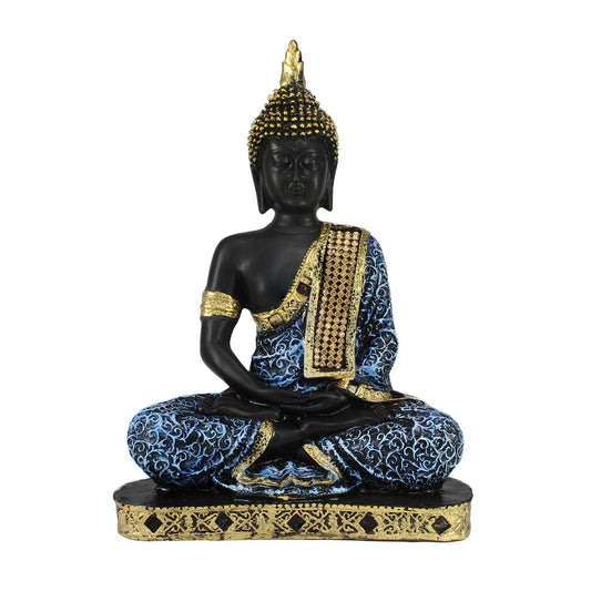 eCraftIndia Blue Meditating Buddha Decorative Showpiece - 24 cm - Harappakart