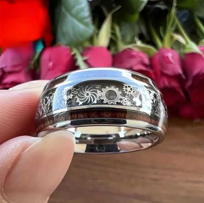 Luxurious Mechanical Gear Ring in Stainless Steel - Harappakart