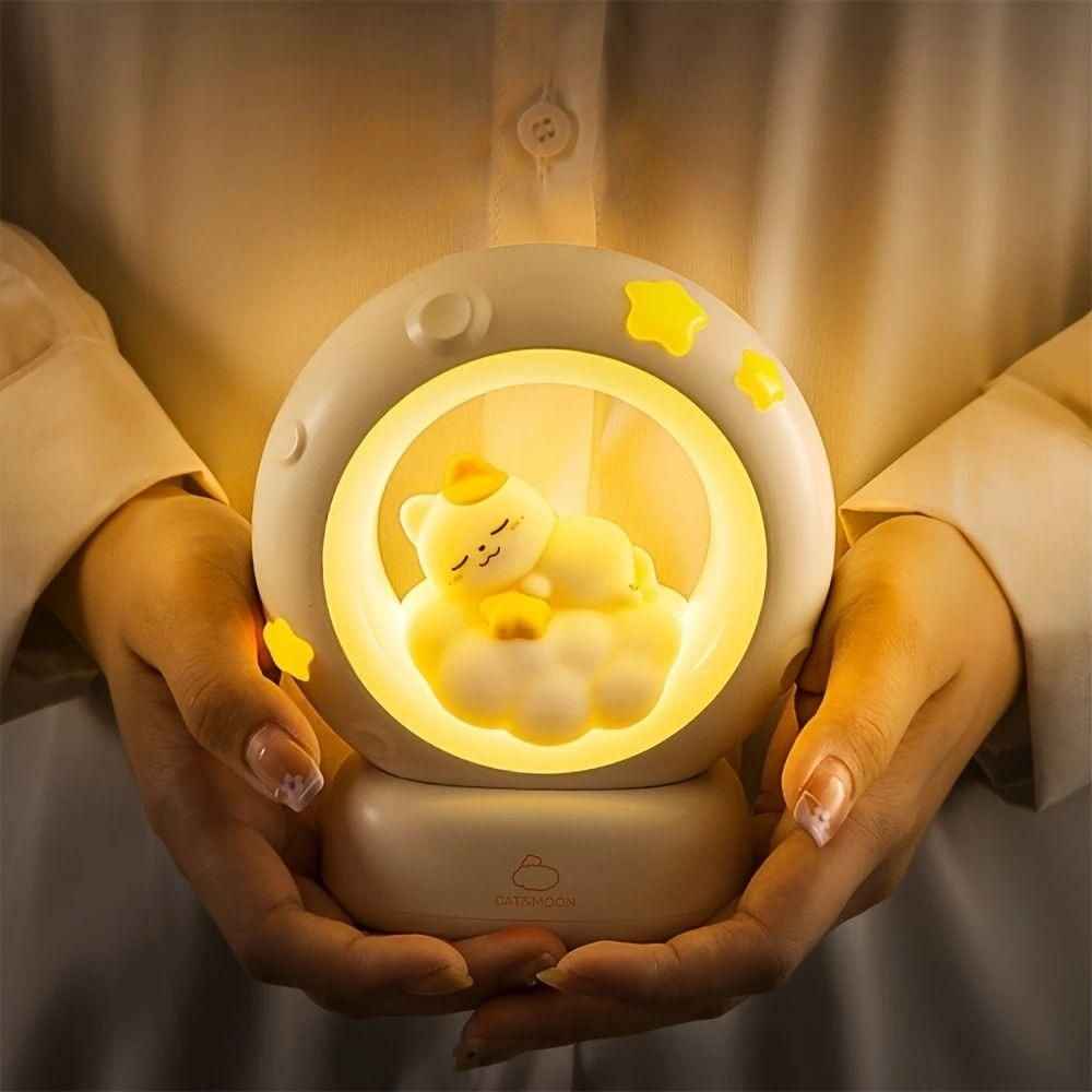 Moon LED Night Lamp with 3 Brightness Modes & Touch Contro