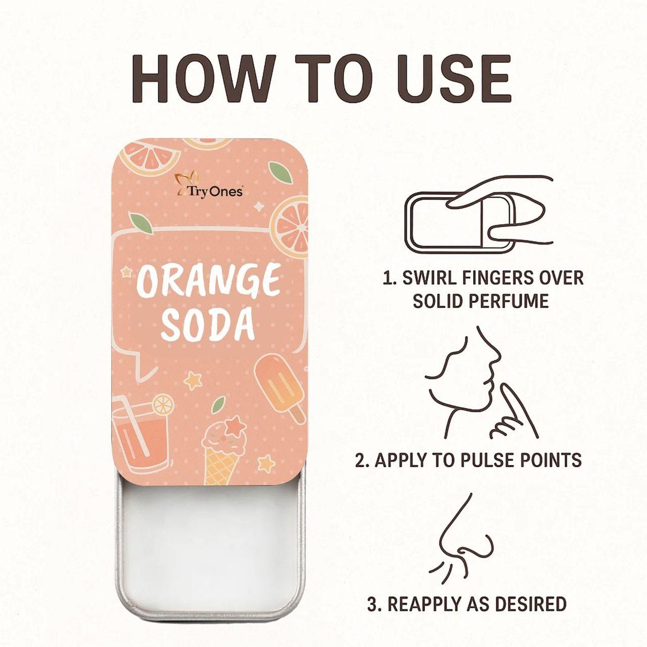 Orange Soda Solid Perfume 10 gm Pack of 1 -