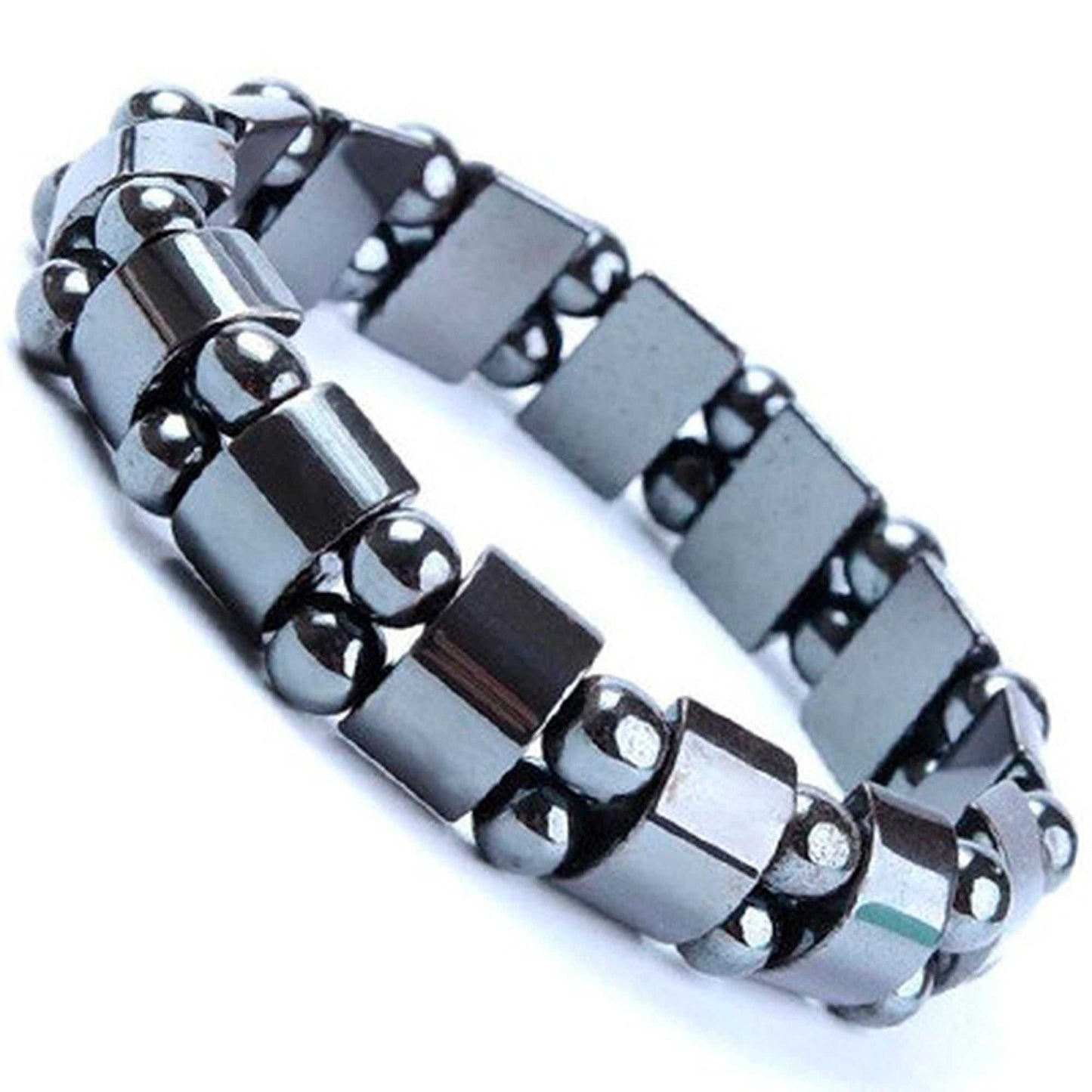 Magnetic Sugar Control Bracelet,Unisex Stylish Health Care Magnetic Black Stone Therapy Bracelet - Harappakart