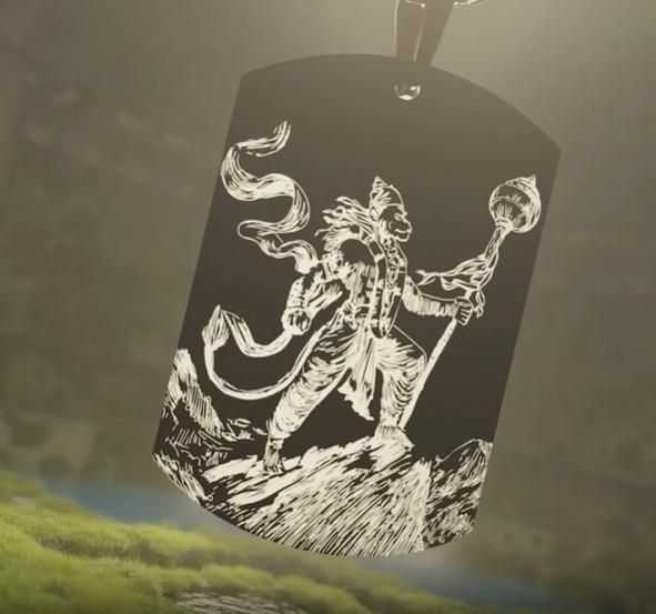 Protector Hanuman Godform Pendant with Chain - Harappakart