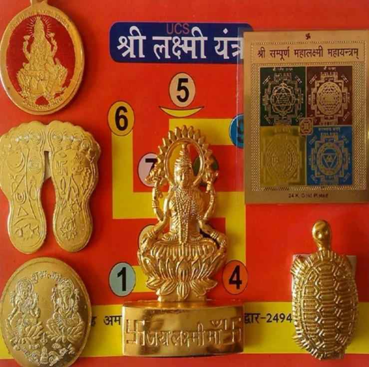 Shree Laxmi Yantra Set With Laxmi Chalisa & Maha Laxmi Chalisa - Harappakart