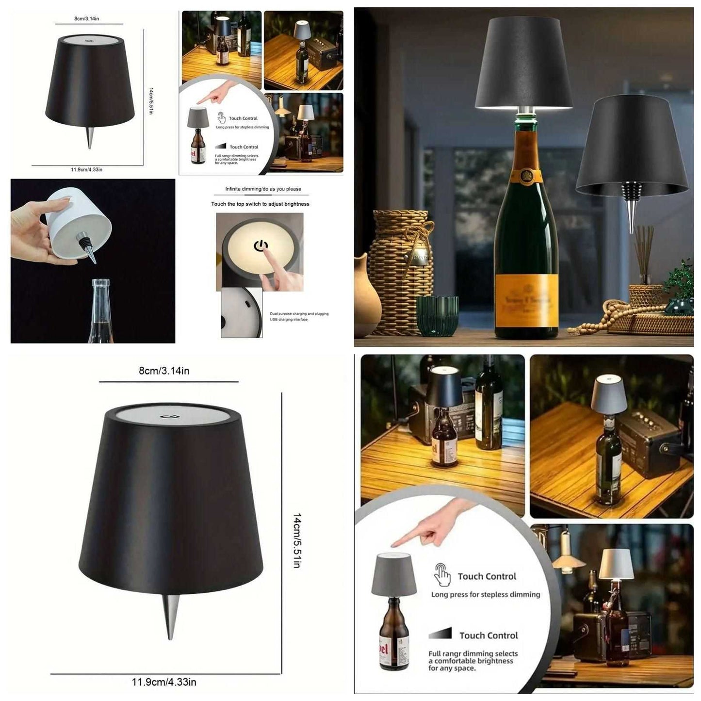 Wine Bottle Light Table Lamp - Harappakart