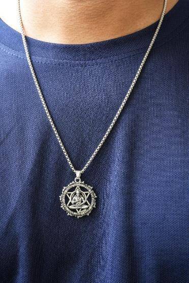 Shree Yantra with Hanuman Raksha Pendant with Chain - Harappakart