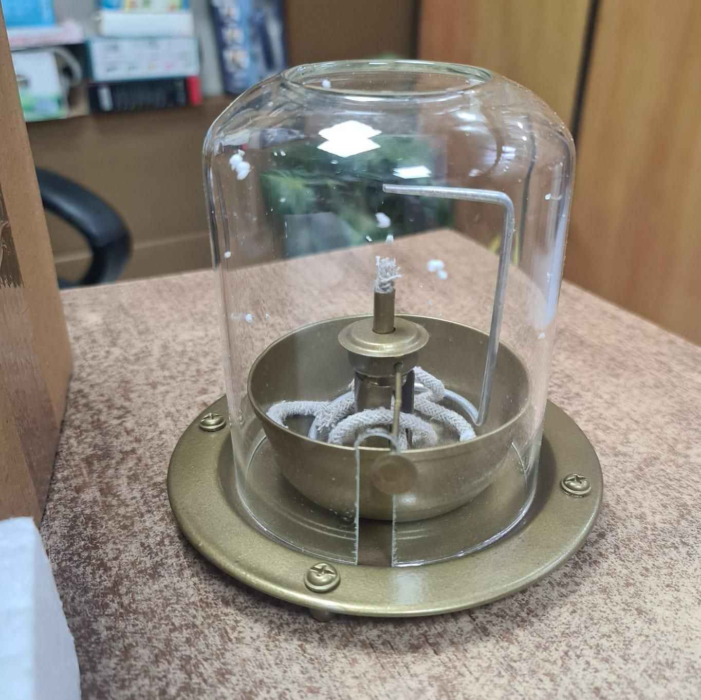 Golden Brass Akhand Diya Oil Lamp with Rotating Wick - Harappakart
