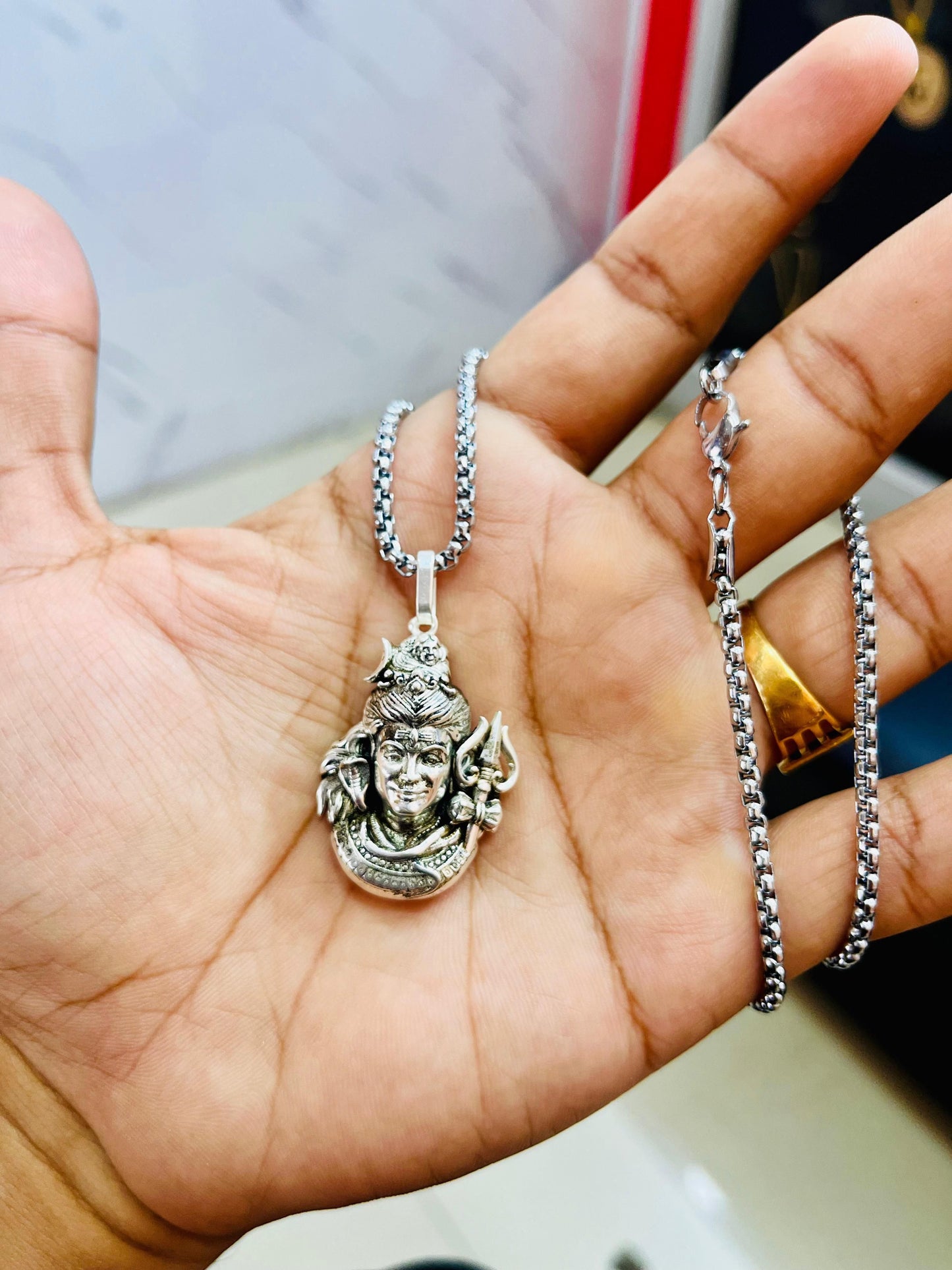 Lord Mahadev Premium Pendant Chain - Harappakart