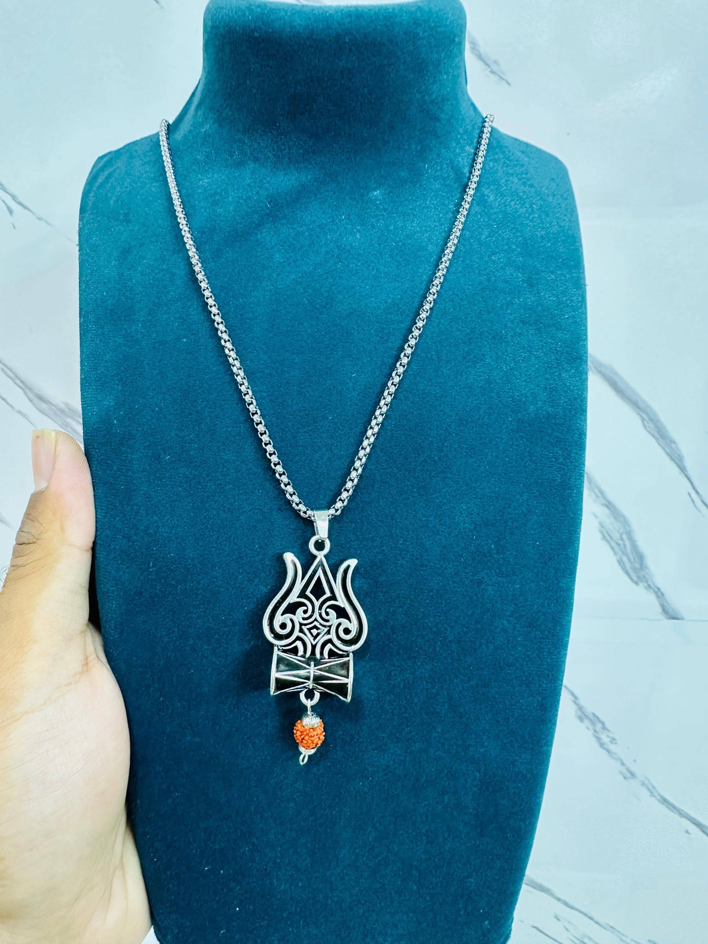 Trishul Damru Pendant Chain – Spirituality and Style in One - Harappakart