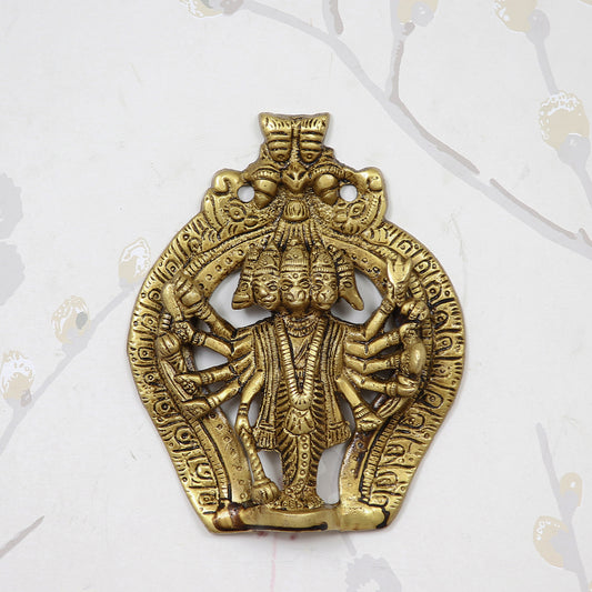 eCraftIndia Panchmukhi Lord Hanuman Brass Idol Statue - Harappakart