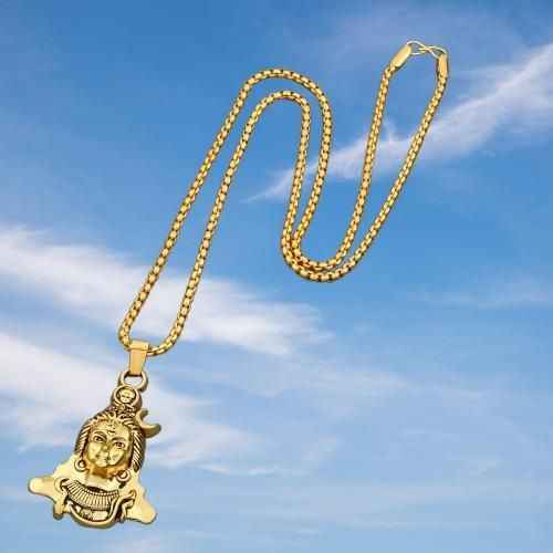 Original Natural Wood Tulsi Kanthi Mala with Mahadev Shiv Pendant and Hanuman Locket - Spiritual Connection Set of 2 - Harappakart