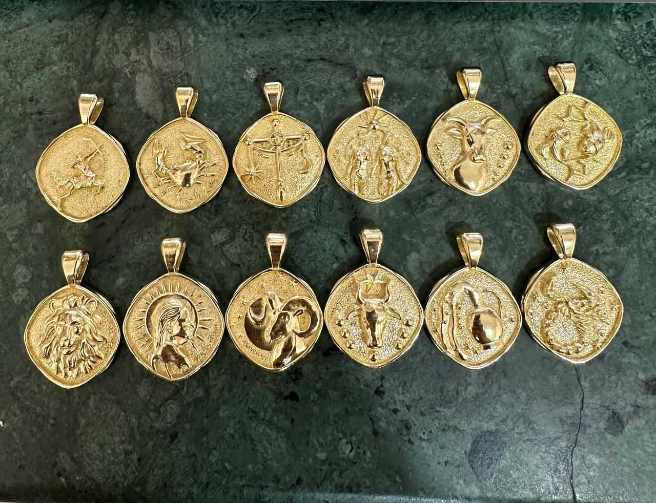 Gold Plated Zodiac Sign Necklace - Harappakart