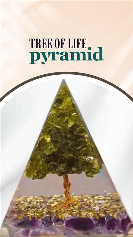 Tree of Life Peridot Orgon Pyramid - Harappakart