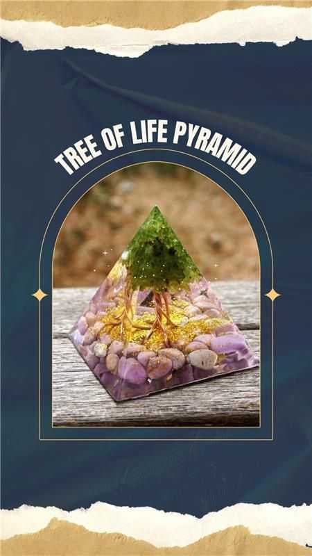 Tree of Life Peridot Orgon Pyramid - Harappakart