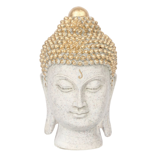 eCraftIndia Decorative Buddha Head Polyresin Showpiece - Harappakart