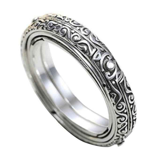 Astronomical Ball Ring Cosmic Finger Ring Couple Jewelry Silver Plated - Harappakart