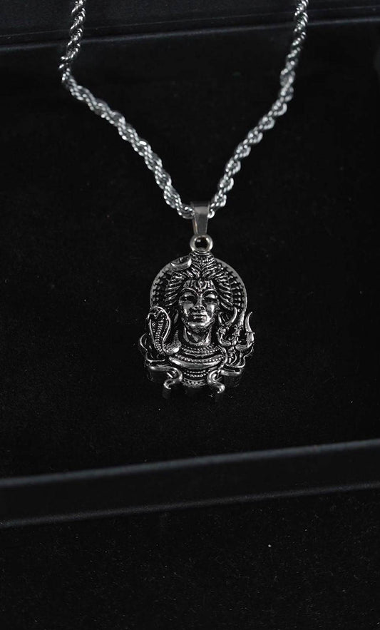 Shiv Pendant Necklace with Chain for Spiritual Connection and Style - Harappakart