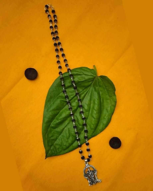 Karungali Mala with Murgan Locket - Handmade Spiritual Jewelry for Divine Connection - Harappakart