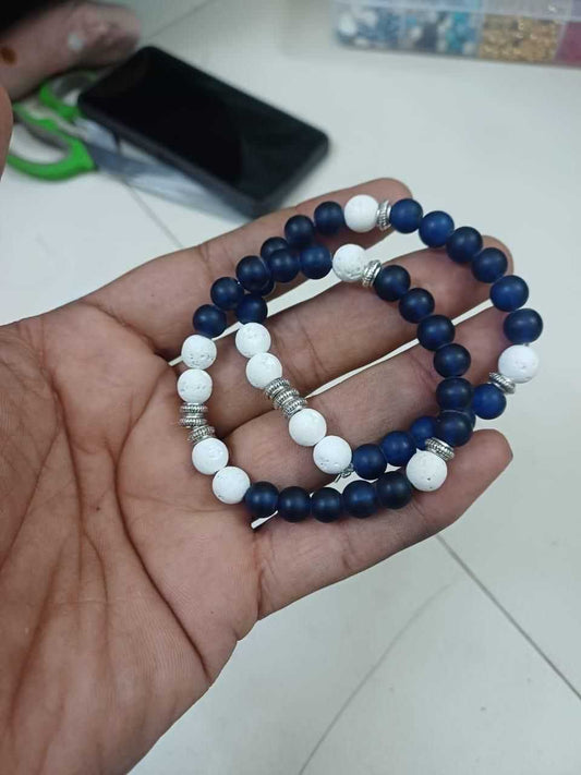 Bracelet Bangle Pulseras Y Brazaletes Couple Cuban Link Beaded - Harappakart