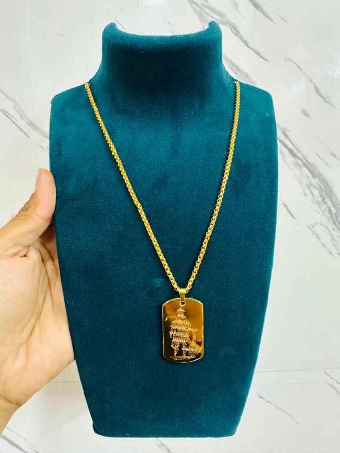 Hanuman Chalisha Pendant with Chain