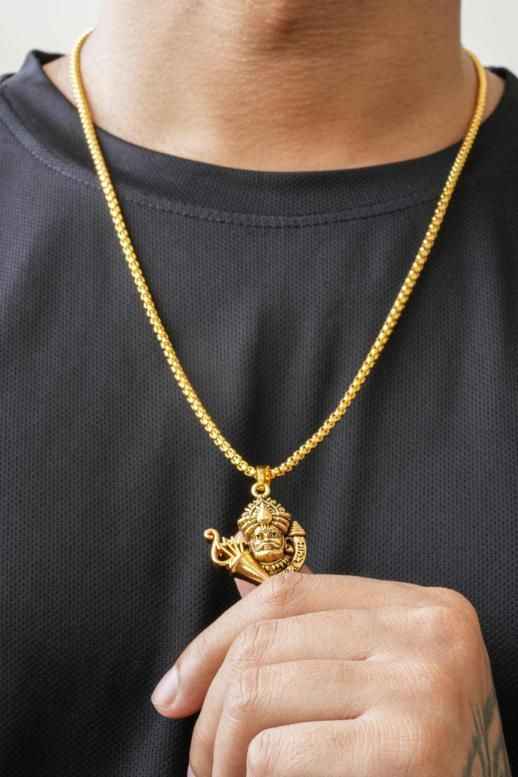 Khatu Shyamji Pendant with Chain - Divine Blessings and Unique Style - Harappakart