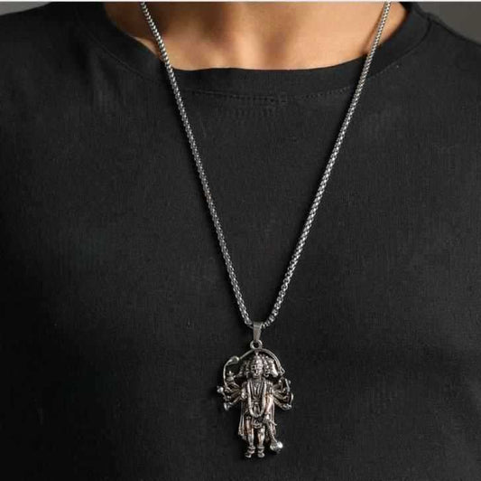 Hanumanji Pendant with Chain - 5 Mukhi Design for Strength & Protection - Harappakart