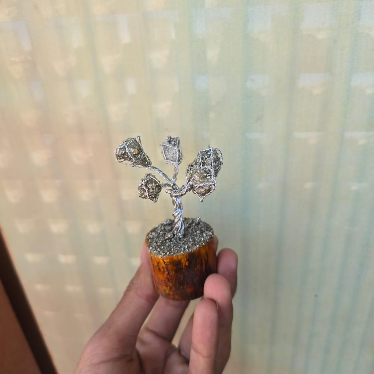 Money Magnet Pyrite Tree - 5 Beads - Harappakart