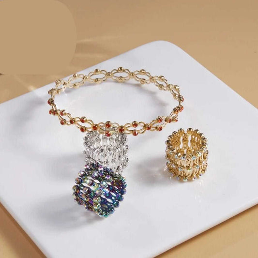 Stretchable Ring Bracelet - Versatile 2 In 1 Stylish Accessory - Harappakart