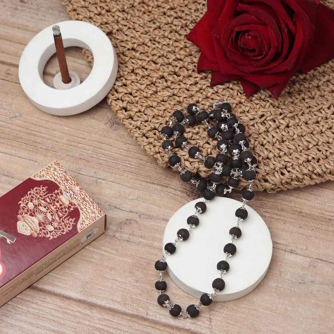 Ebony Wood Karungali Mala - Harappakart