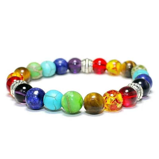 Classic 7 Beads Bracelet Natural Agates Bracelets Jewelry(Pack Of 2) - Harappakart