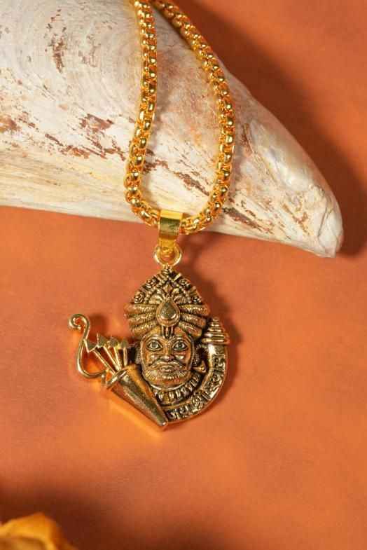 Khatu Shyamji Pendant with Chain - Divine Blessings and Unique Style - Harappakart