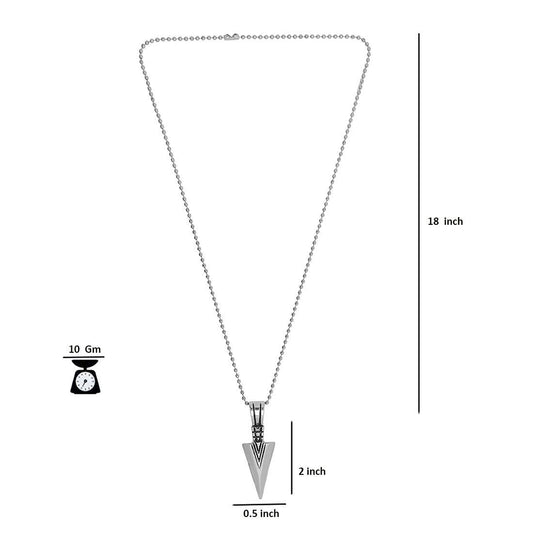 Saizen Arrow Silver Locket Pendant - Harappakart