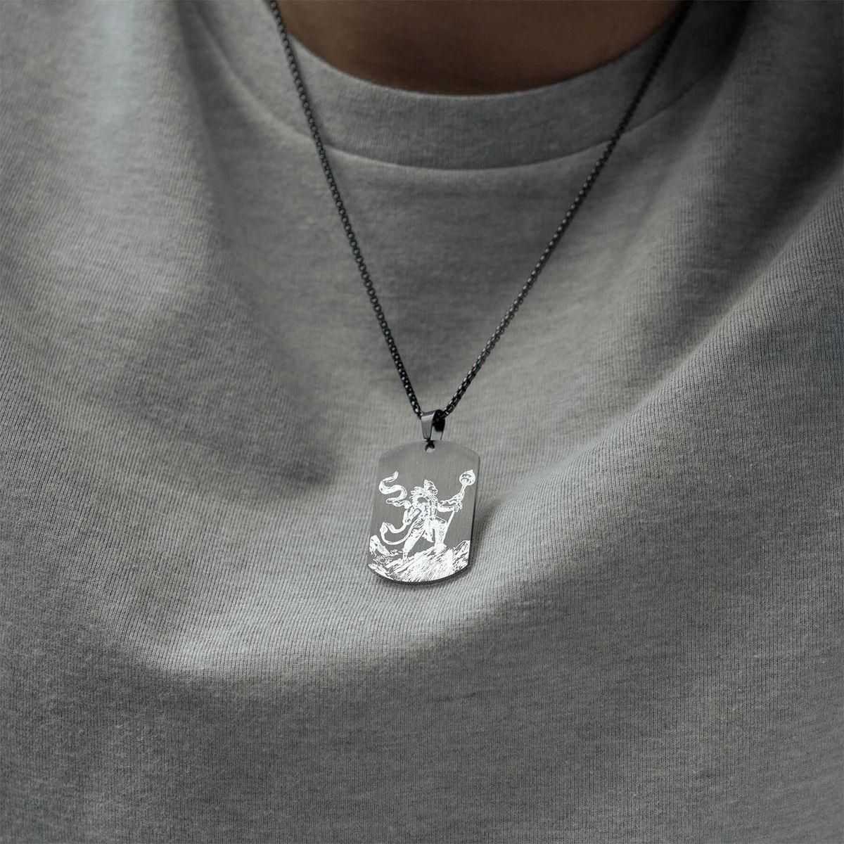 Protector Hanuman Godform Pendant with Chain - Harappakart
