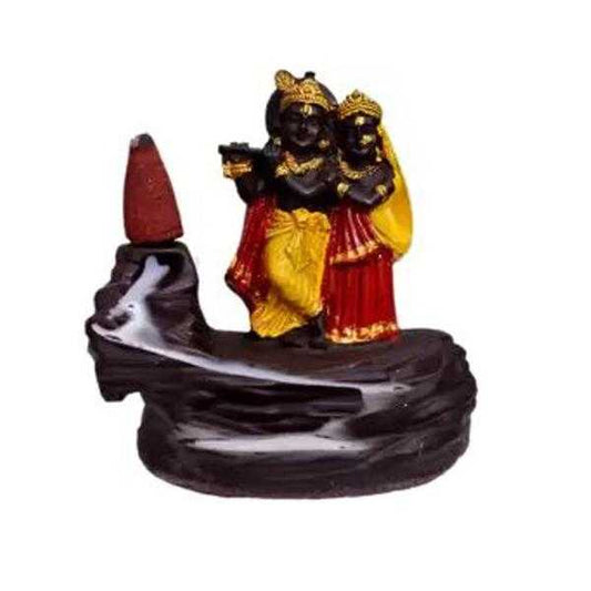 Backflow Smoke RadhaKrishn & Shiva with 20 Smoke Incense Cone For Living Room, Bed room, Office and Home D�cor ? 10 cm - Harappakart