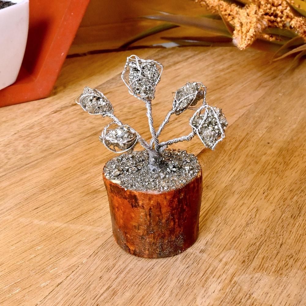 Money Magnet Pyrite Tree - 5 Beads - Harappakart