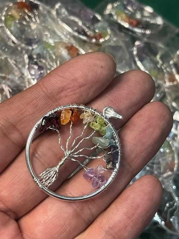 Tree of Life with 7 Chakra for Expansion of Consciousness Pendant with chain - Harappakart