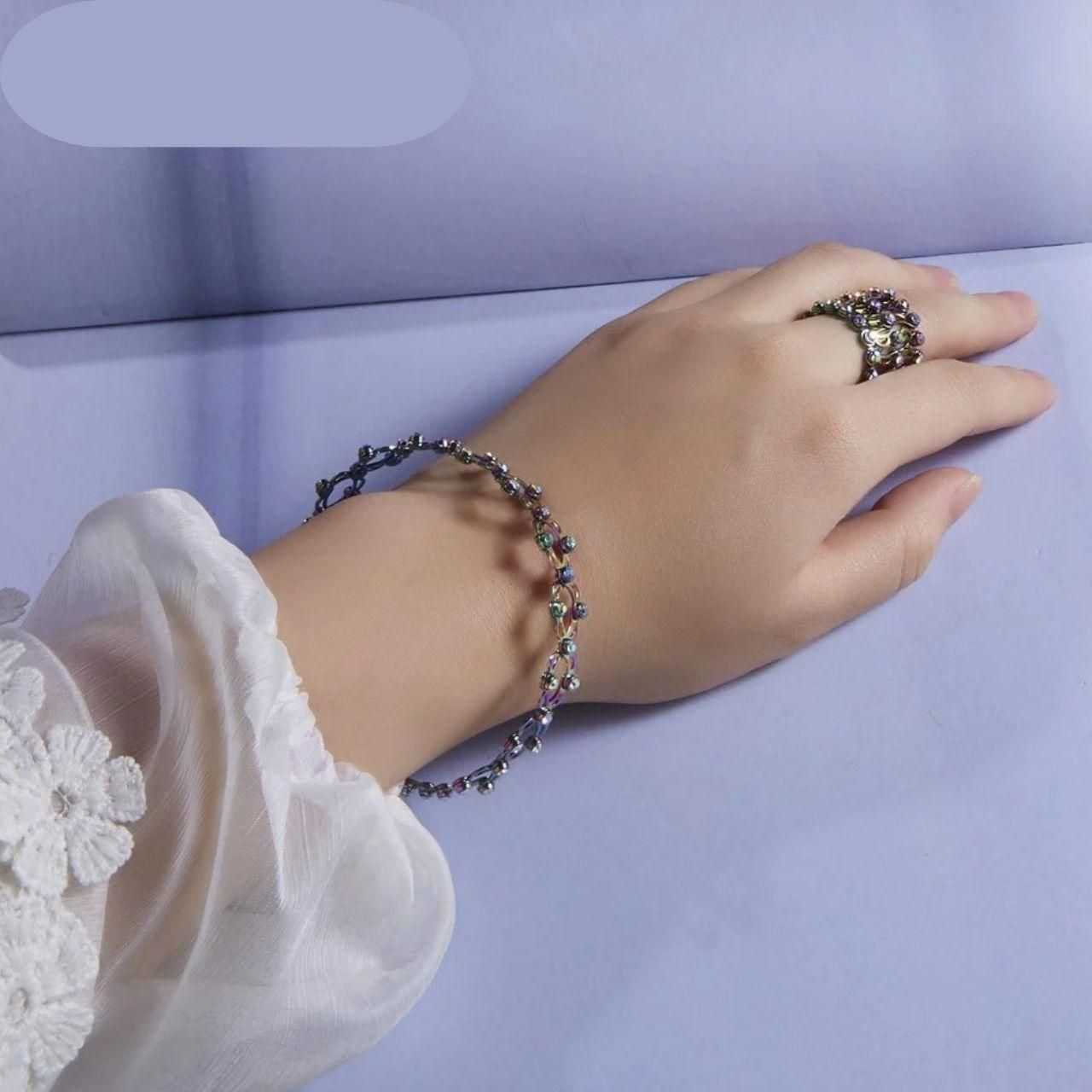 Stretchable Ring Bracelet - Versatile 2 In 1 Stylish Accessory - Harappakart