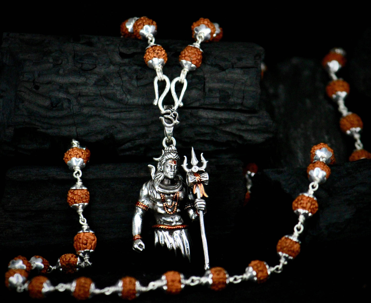 Rudraksha Shivji Pendant with Chain for Divine Blessings - Harappakart