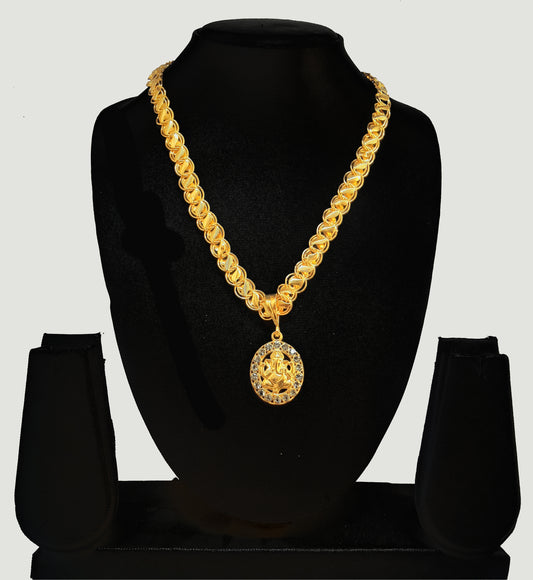Luxurious Men's Gold Plated Pendant With Chain Vol 4 - Harappakart