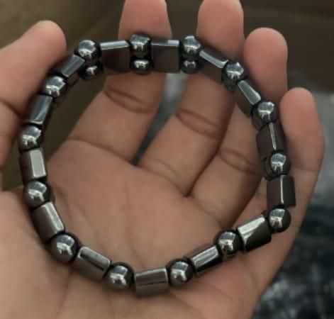 Magnetic Sugar Control Bracelet,Unisex Stylish Health Care Magnetic Black Stone Therapy Bracelet - Harappakart