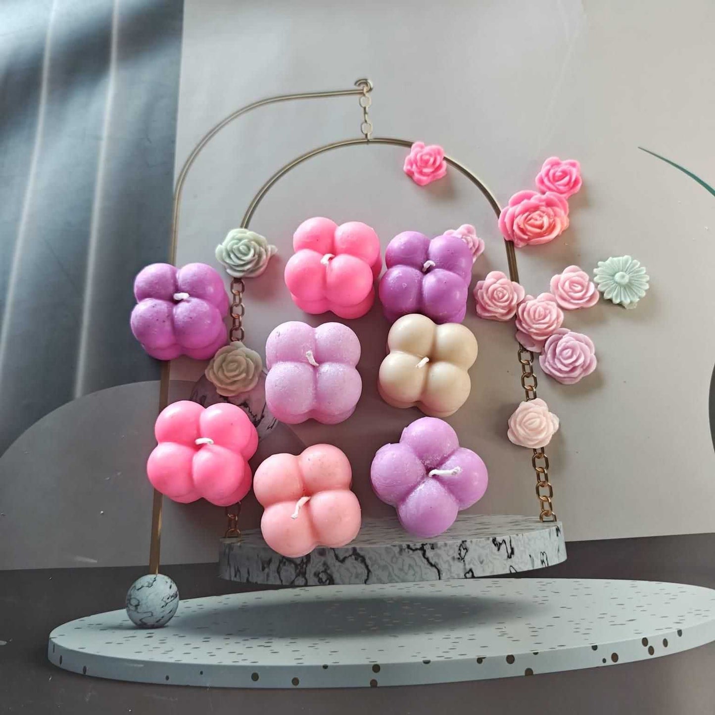 Wax Tiny Cloud Bubble Cube Candle (Pack of 4)