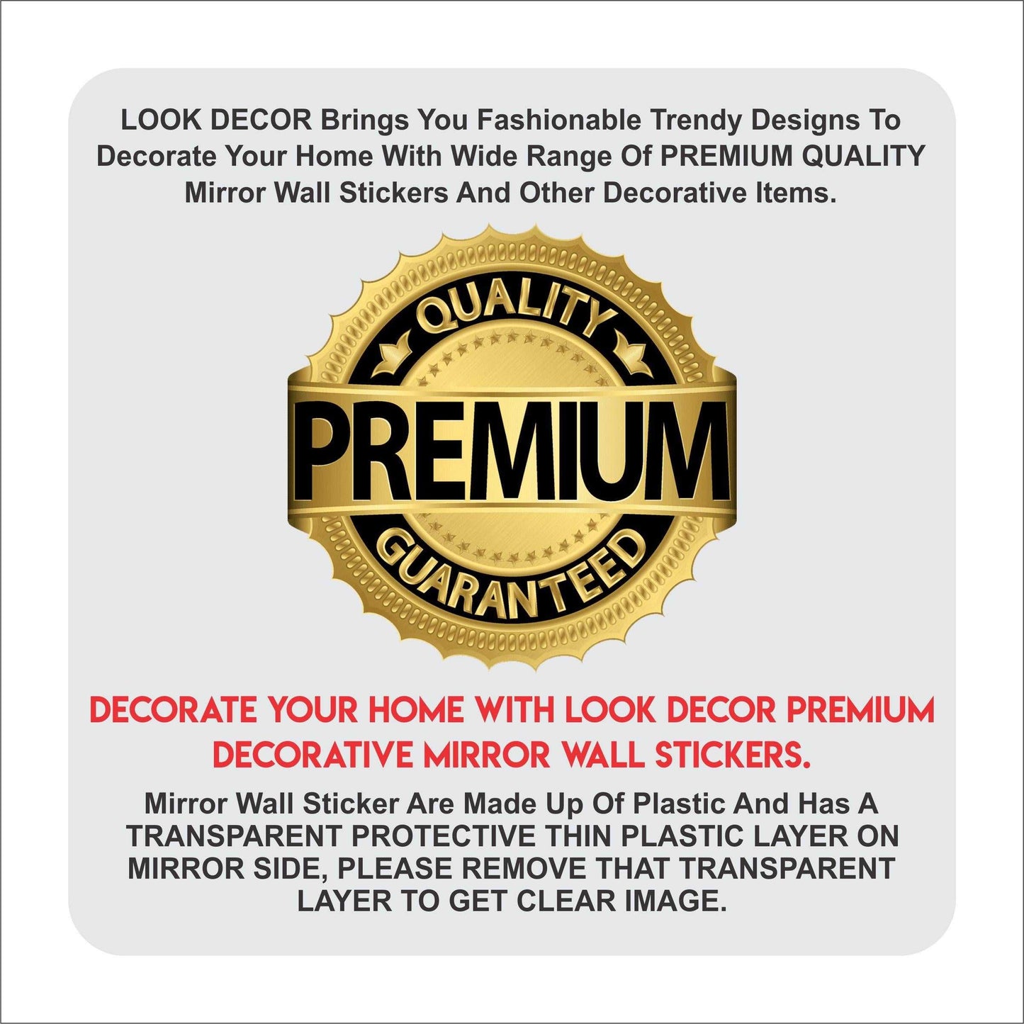 3D Acrylic Mirror Wall Sticker Decoration - Harappakart