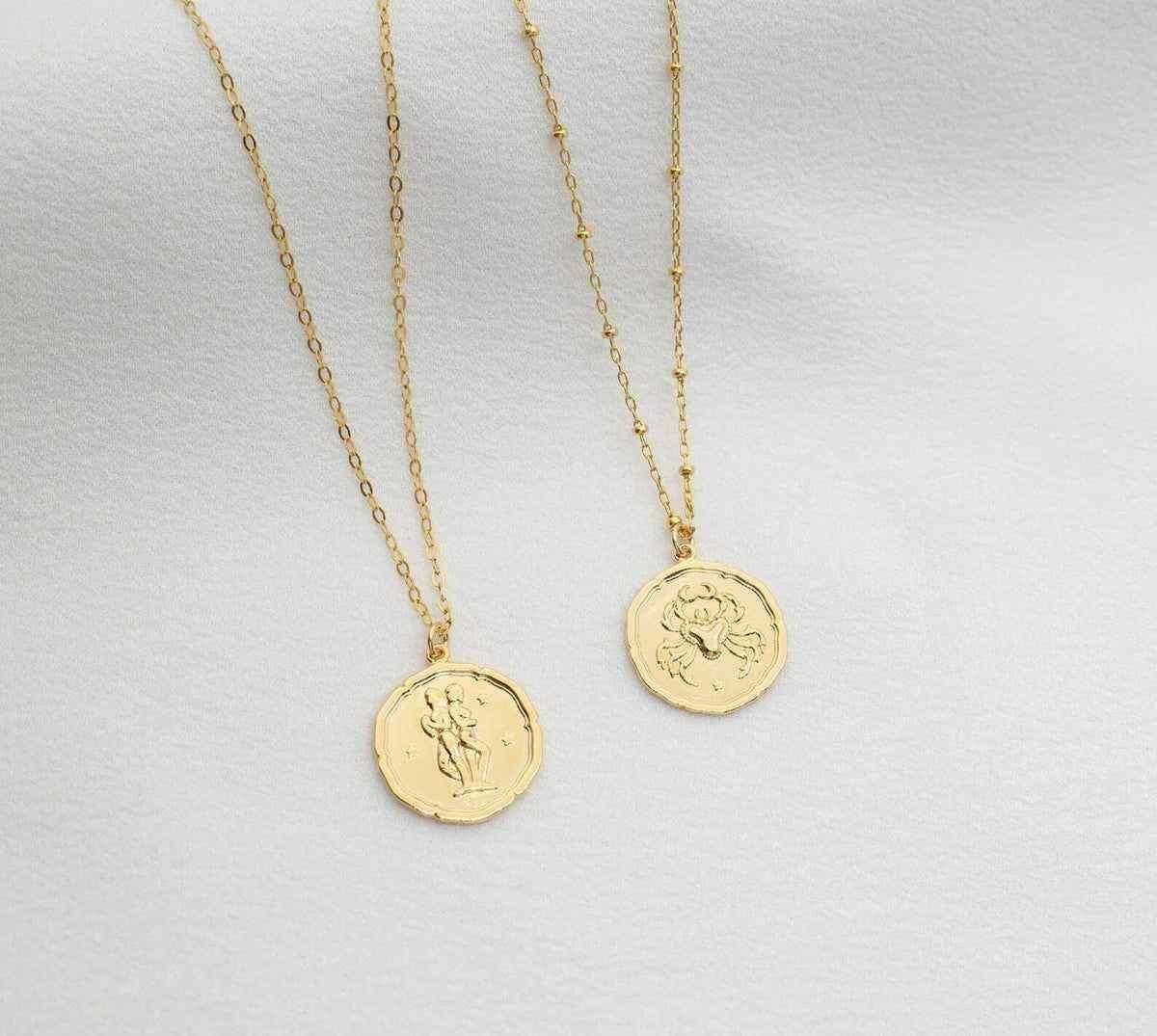 Gold Plated Zodiac Sign Necklace - Harappakart