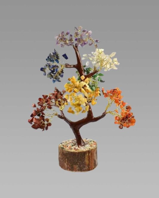 7 Chakra Natural Gemstone Crystal Tree - Harappakart