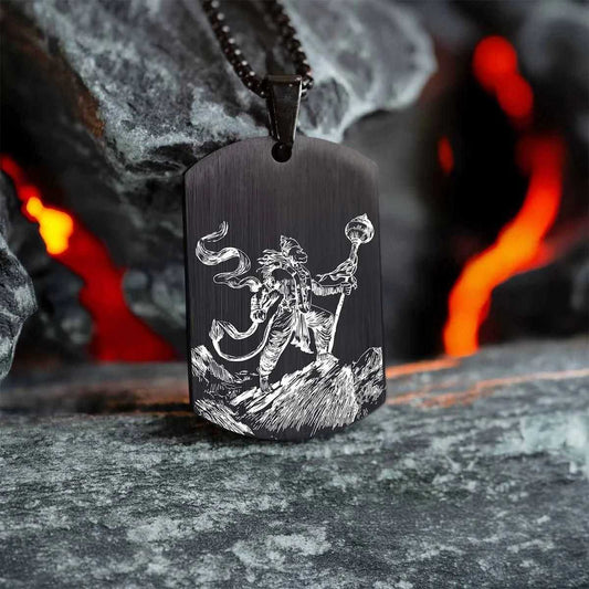 Protector Hanuman Godform Pendant with Chain - Harappakart