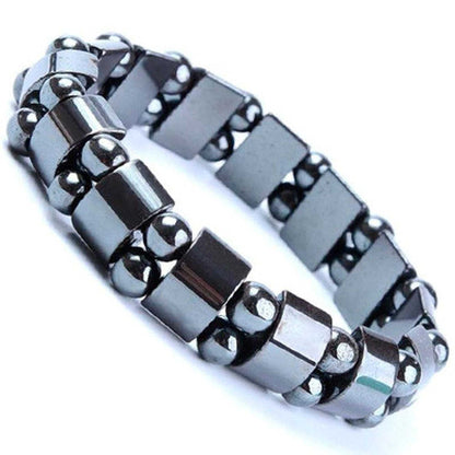 Magnetic Sugar Control Bracelet,Unisex Stylish Health Care Magnetic Black Stone Therapy Bracelet - Harappakart