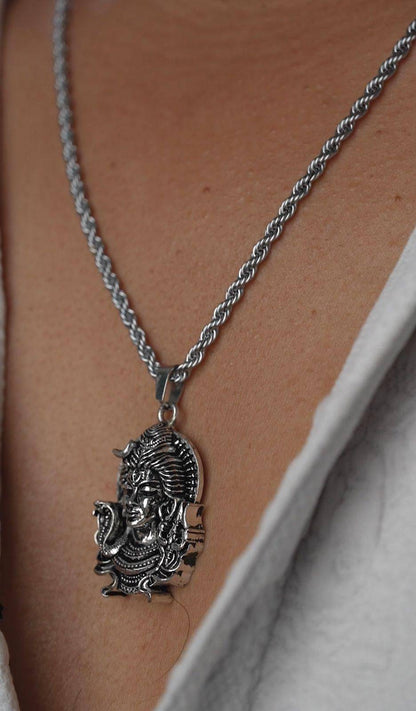 Shiv Pendant Necklace with Chain for Spiritual Connection and Style - Harappakart