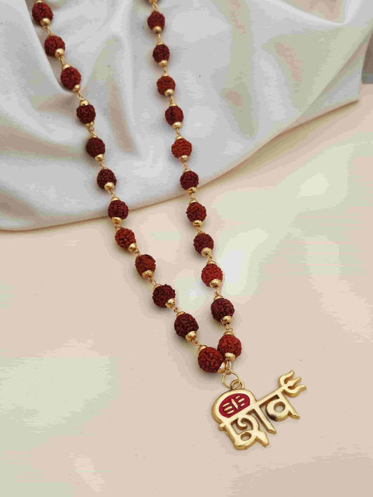 Rudraksha Mala with shiv pendant - Harappakart